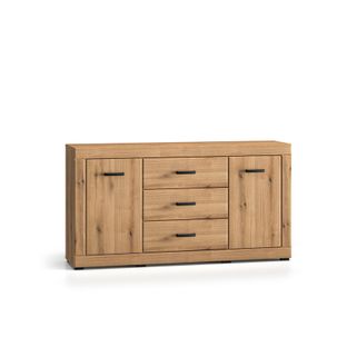 Wymiary:  - szerokość: 160 cm - głębokość: 40 cm - wysokość: 85 cm   Materiał:  - korpus: płyta laminowana - front: płyta MDF Kolor: dąb Evoke...