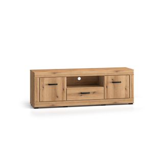 Wymiary:  - szerokość: 160 cm - głębokość: 40 cm - wysokość: 55 cm   Materiał:  - korpus: płyta laminowana - front: płyta MDF Kolor: dąb Evoke...