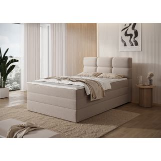 Łóżko kontynentalne Kasped to nowoczesny i funkcjonalny wybór do każdej sypialni, dostępny w dwóch rozmiarach: 215x121x108 cm oraz 215x141x108 cm, co...