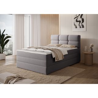 Łóżko kontynentalne Kasped to nowoczesny i funkcjonalny wybór do każdej sypialni, dostępny w dwóch rozmiarach: 215x121x108 cm oraz 215x141x108 cm, co...