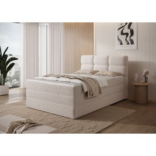 Łóżko kontynentalne Kasped to nowoczesny i funkcjonalny wybór do każdej sypialni, dostępny w dwóch rozmiarach: 215x121x108 cm oraz 215x141x108 cm, co...