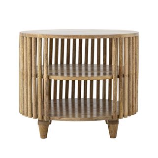 Stolik kawowy Sali marki Creative Collection to okrągły stolik wykonany z drewna mango z certyfikatem FSC® i lakierowanym wykończeniem. Posiada boczne...