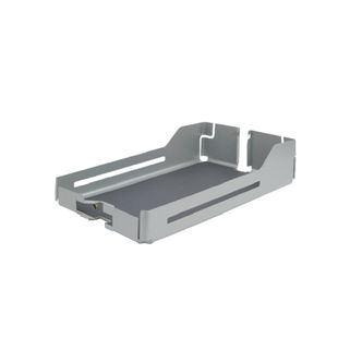 Wymiary: - szerokość kosza: 150 mm - głębokość kosza: 470 mm - wysokość kosza: 92 / 55 mm Kolor kosza: szary Kolor dna kosza: antracyt Kosz Libell...