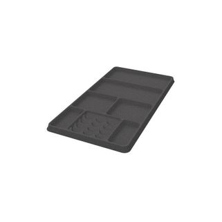 Wymiary: - szerokość: 425 mm - głębokość: 223 mm - wysokość: 14 mm Materiał: flok Kolor: czarno-szary 7817 Conero - to prostokątny organizer na...