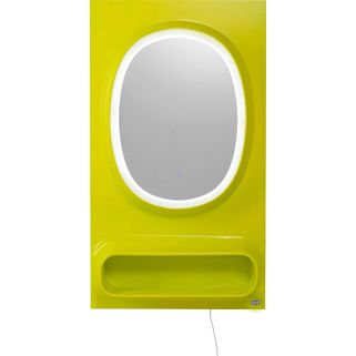 Lustro ścienne z oświetleniem i półką AERO LED 80x141 - zielony Wymiary: - szerokość: 80 cm - głębokość: 18,3 cm - wysokość: 141 cm - powierzchnia...