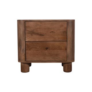 Wymiary: - szerokość: 55 cm - głębokość: 40 cm - wysokość: 50 cm   Materiał: drewno mango   Kolor: mango orzech włoski   Montaż: nogi do...