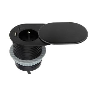 Model ELEKTRIMA SLIDER (TR19.0040.08.061) został wyposażony w jedno gniazdo French z uziemieniem oraz dwa porty USB, w tym USB-C z technologią Power Delivery...