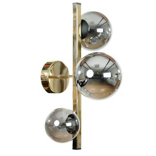Wymiary: - szerokość: 25 cm - głębokość: 25 cm - wysokość: 43 cm Materiał: - metal - szkło Właściwości: - gwint: G9 - ilość źródeł światła:...
