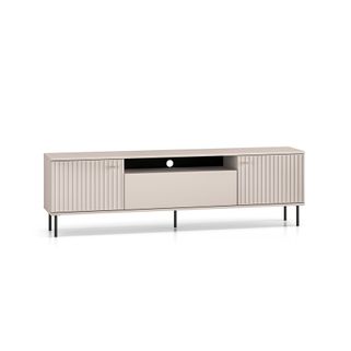 Wymiary: - szerokość: 180 cm - głębokość: 34 cm - wysokość: 53 cm     Materiał:  - korpus: płyta laminowana - front: płyta MDF - obrzeża: ABS -...