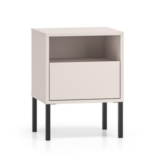 Wymiary:  - szerokość: 40 cm - głębokość: 34 cm - wysokość: 53 cm   Materiał:  - korpus: płyta laminowana - front: płyta laminowana - nogi: metal...