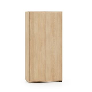 Wymiary:  - szerokość: 92 cm - głębokość: 52 cm - wysokość: 190 cm   Materiał:  - korpus / front: płyta laminowana - obrzeże: ABS Informacje...