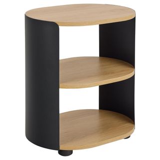 Wymiary:  - szerokość: 40 cm - głębokość: 30 cm - wysokość: 48 cm   Materiały:  - płyta MDF melaminowana - stal malowana proszkowo - plastikowe...