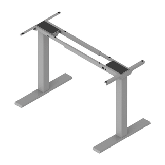 FUTURO Compact Stelaż biurka z elektryczną regulacją wysokości (685mm-1180mm) nogi prostokątne metal lakier srebrny Zorganizuj przestrzeń home...