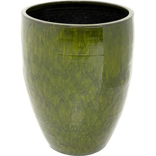 Donica CALI 58 cm - zielony Wymiary: - średnica: 45,5 cm - wysokość: 58 cm   Materiał: kamionka szkliwiona   Dodatkowe informacje: - waga: 30 kg -...