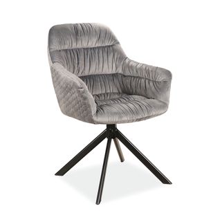Krzesło obrotowe welurowe ASTORIA Velvet - szary Bluvel 14