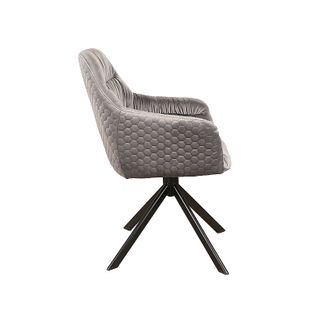 Krzesło obrotowe welurowe ASTORIA Velvet - szary Bluvel 14