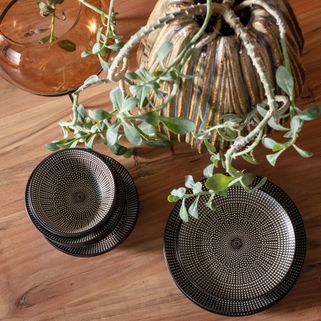 Miska porcelanowa TOKYO 15 - czarny/biały