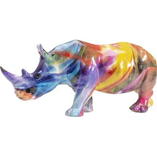 Figurka dekoracyjna COLORED RHINO - multikolor