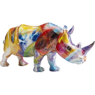 Figurka dekoracyjna COLORED RHINO - multikolor