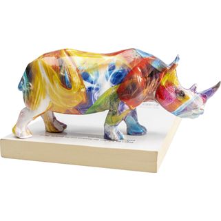 Figurka dekoracyjna COLORED RHINO - multikolor