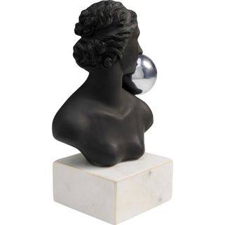 Figurka dekoracyjna BUSTO GIRL - czarny/biały
