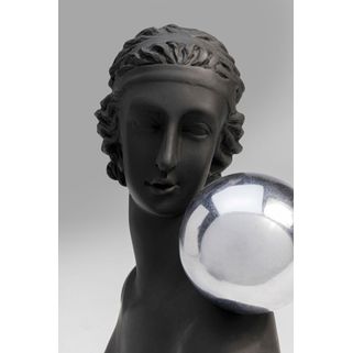 Figurka dekoracyjna BUSTO GIRL - czarny/biały