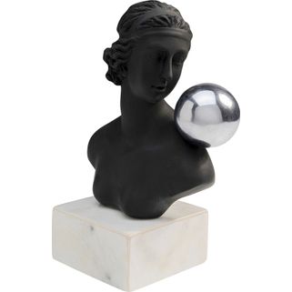Figurka dekoracyjna BUSTO GIRL - czarny/biały