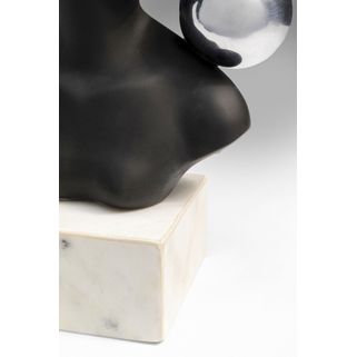 Figurka dekoracyjna BUSTO GIRL - czarny/biały