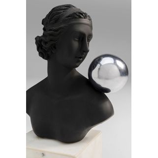 Figurka dekoracyjna BUSTO GIRL - czarny/biały