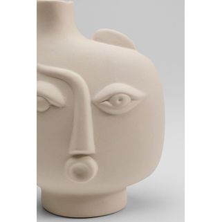 Wazon ceramiczny SPHERICAL FACE LEFT 16 - beżowy
