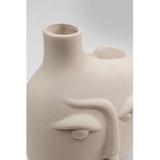 Wazon ceramiczny SPHERICAL FACE LEFT 16 - beżowy