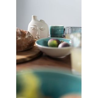 Wazon ceramiczny SPHERICAL FACE LEFT 16 - beżowy