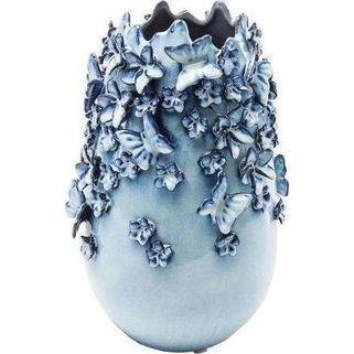 Wazon dekoracyjny BUTTERFLIES LIGHTBLUE 35 - jasnoniebieski