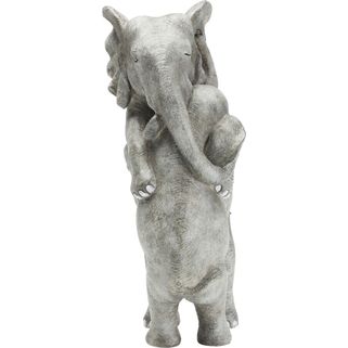 Figurka dekoracyjna ELEPHANT HUG - szary