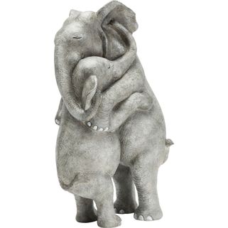 Figurka dekoracyjna ELEPHANT HUG - szary
