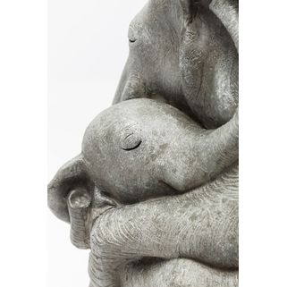 Figurka dekoracyjna ELEPHANT HUG - szary