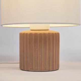 Lampa stołowa ESHE - biały/terakota