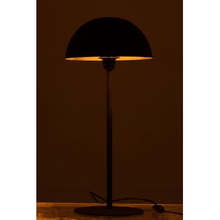Lampa stołowa metalowa czarna klosz czarny Ø27x59 cm