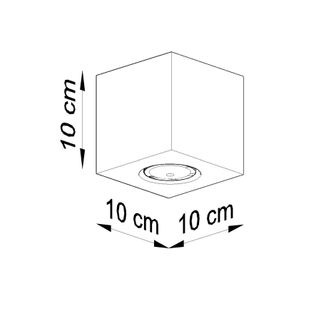 Spot drewniany kwadratowy 10x10 cm