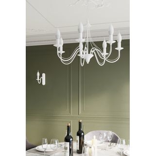 Lampa wisząca 7-punktowa biała 60x80 cm