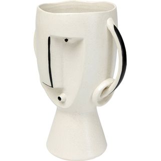 Wazon z uchwytami FACE POT 30 - biały