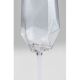 Kieliszek do szampana DIAMOND GOLD RIM - transparentny