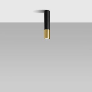Spot metalowy tuba LOOPEZ - czarny/złoty