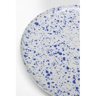 Talerz obiadowy PARTITO 27 cm - biały/niebieski