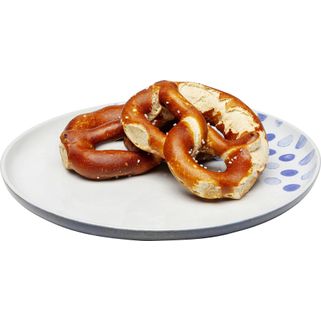 Talerz obiadowy PARTITO kropki 27 cm - biały/niebieski