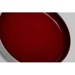 Talerz COLORINO 21 - biały/czerwony