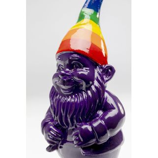 Figurka dekoracyjna GNOME STANDING RAINBOW 11 - fioletowy