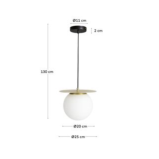 Lampa wisząca MANZ - złoty/biały