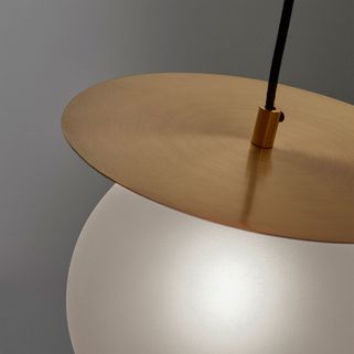 Lampa wisząca MANZ - złoty/biały