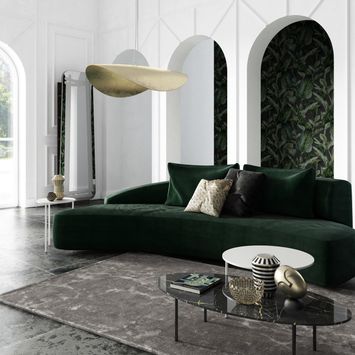 Ekskluzywna sofa Moon w zielonej odsłonie